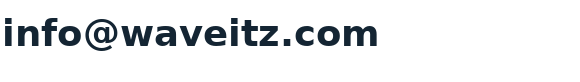 Waveitz Inc. email address, shown as an image to reduce automated harvesting